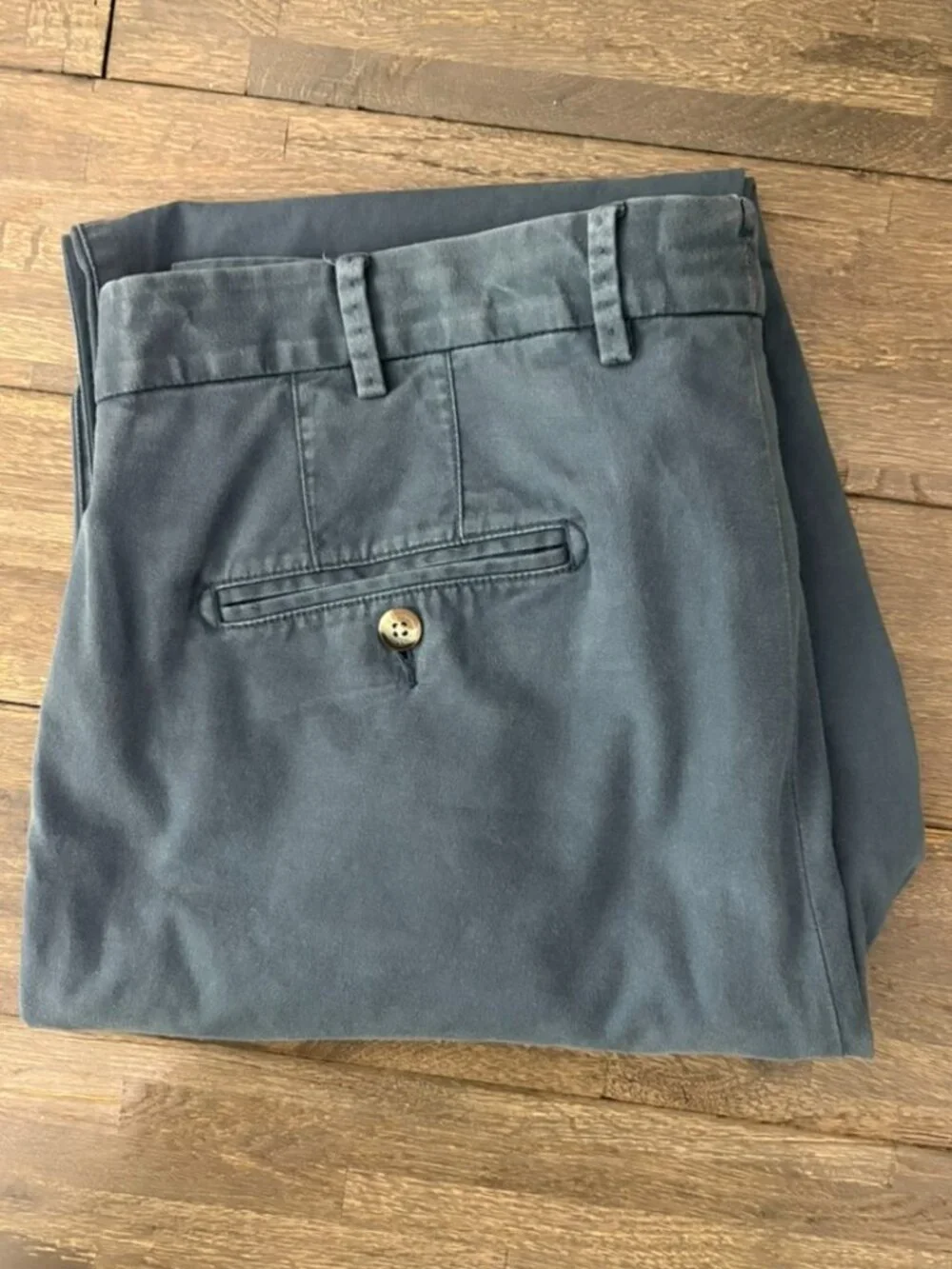 Peter Millar Men's Flat Front Chino Pants 36 Blue Gray Casual Dress EUC